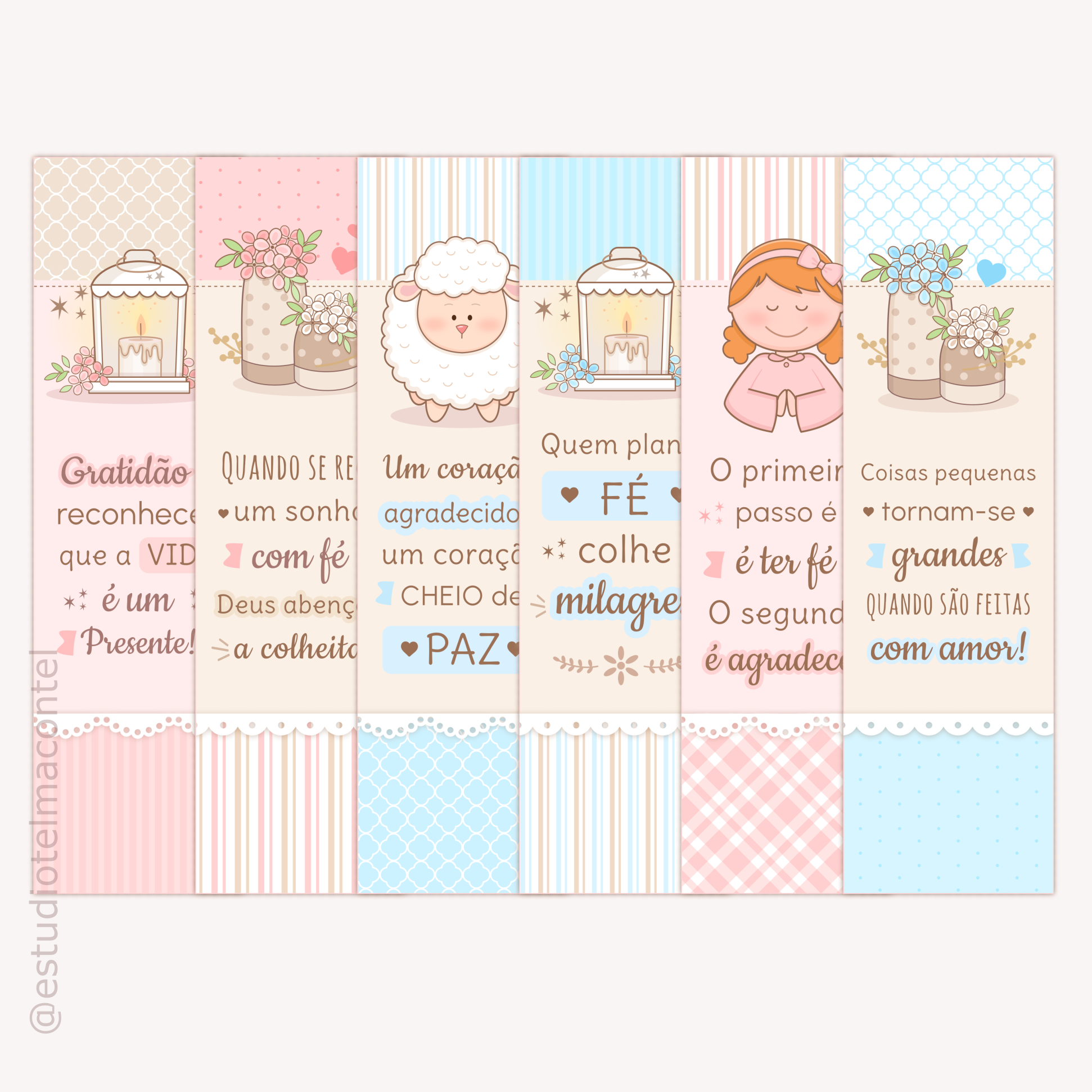 Kit Digital - marcadores de página - Coleção Minha Oração