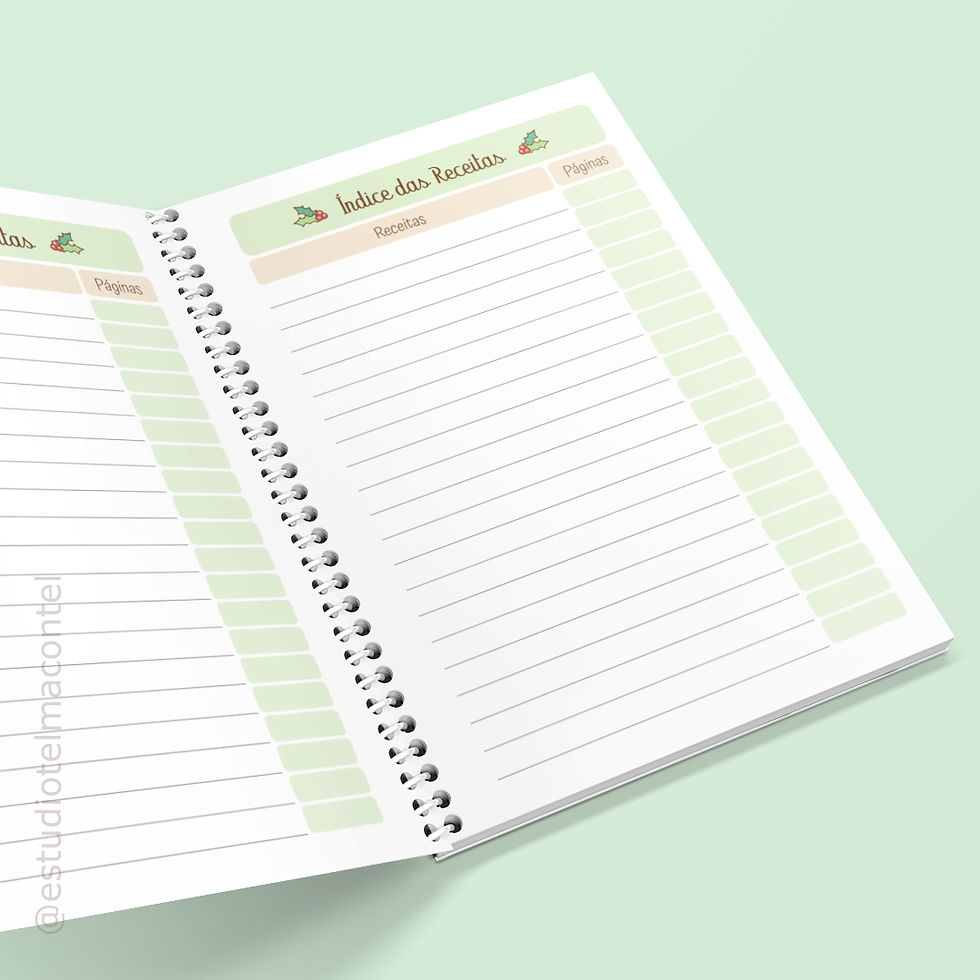 Miniatura: Kit digital - Caderno Receitas de Natal A5 (Wire-o/espiral)