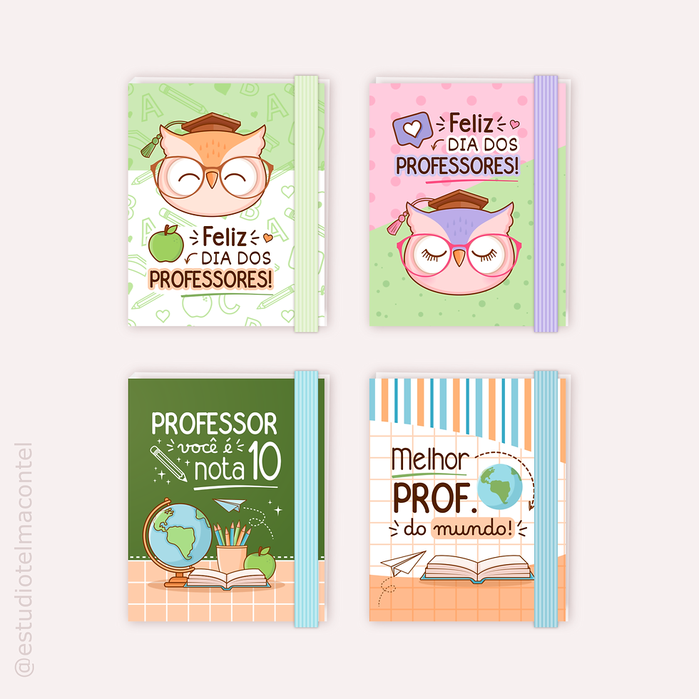 Miniatura: Kit Digital - capinha p/ bloquinho de notas (tipo post-it) 3 tam. - Professores