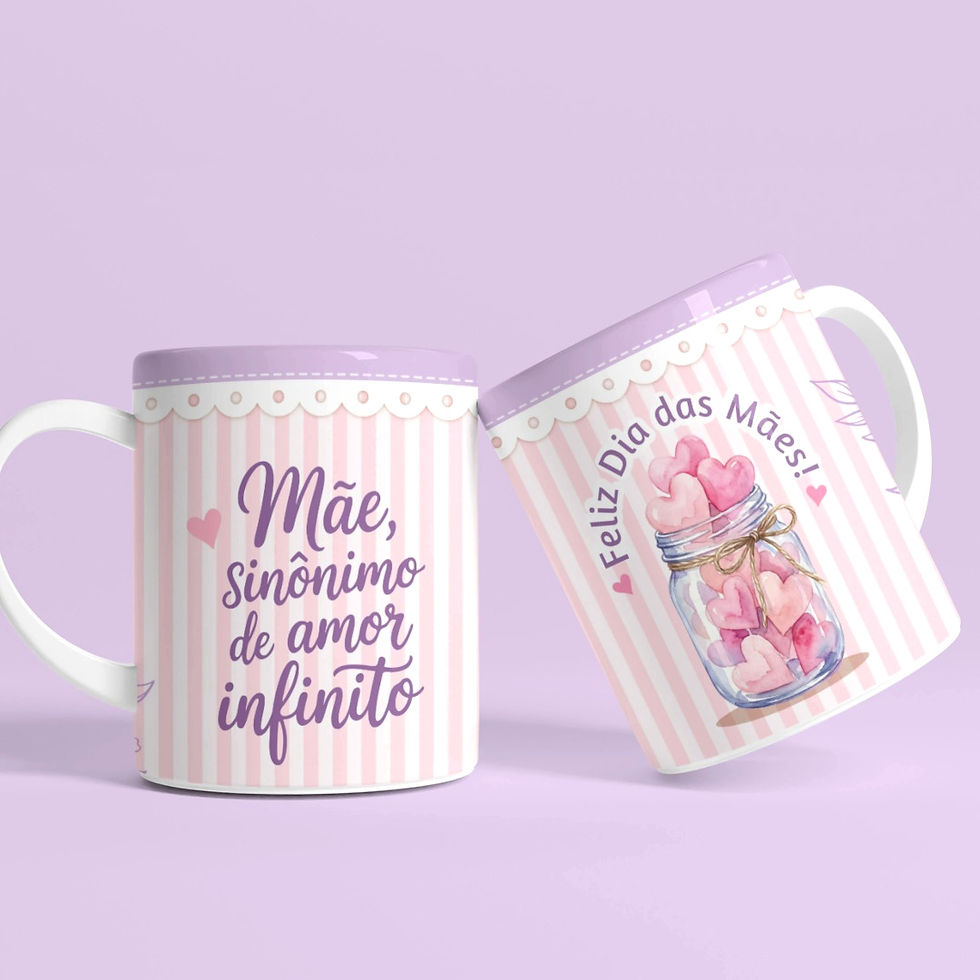 Miniatura: Arquivos Digitais - Caneca sublimação e rosqueável - Dia das Mães 2026
