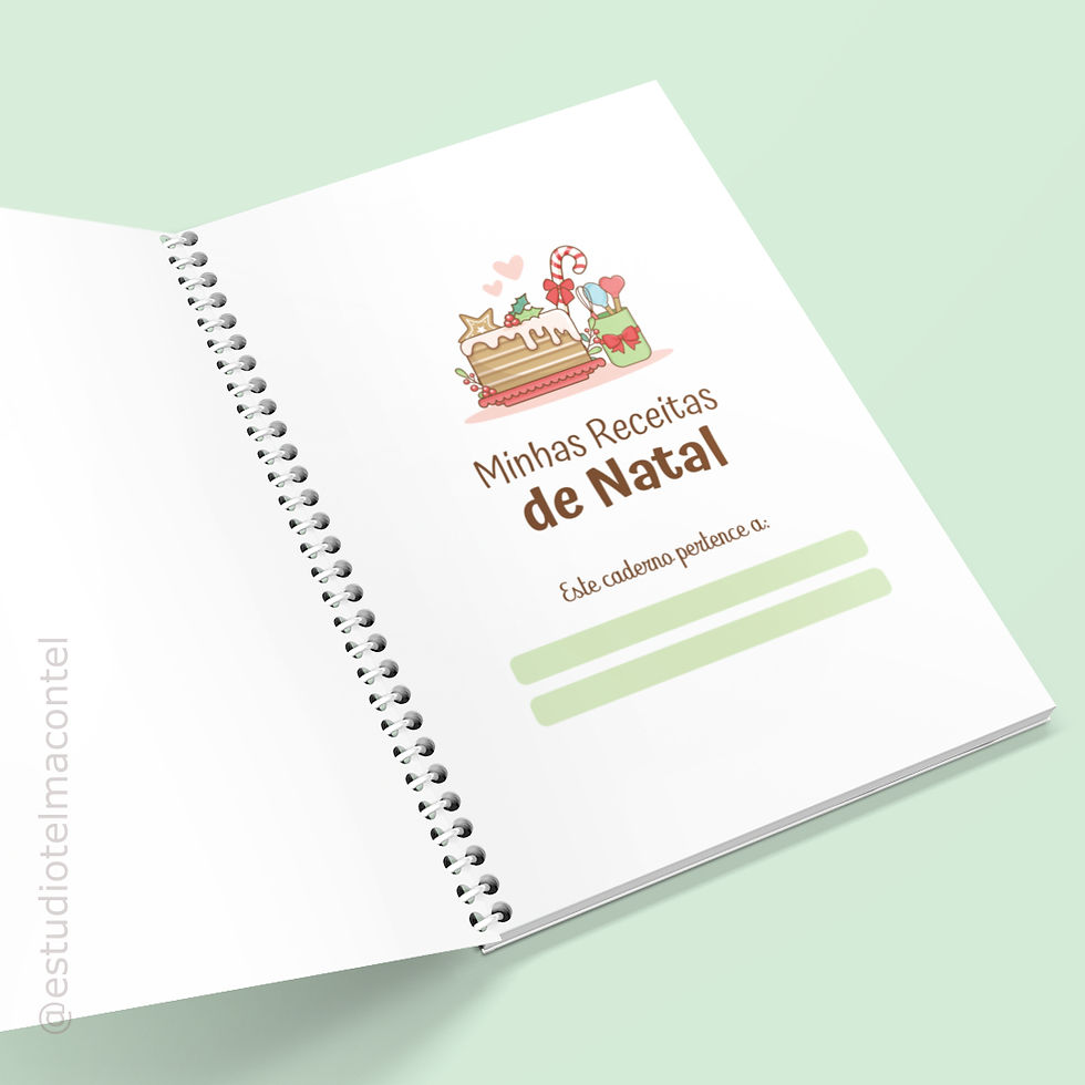 Miniatura: Kit digital - Caderno Receitas de Natal A5 (Wire-o/espiral)