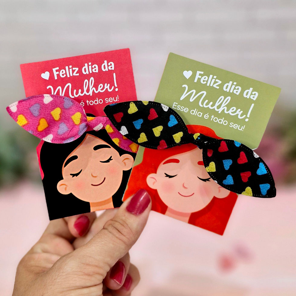 Miniatura: Kit Digital - Card para elástico/ xuxinha - Dia da Mulher 2025