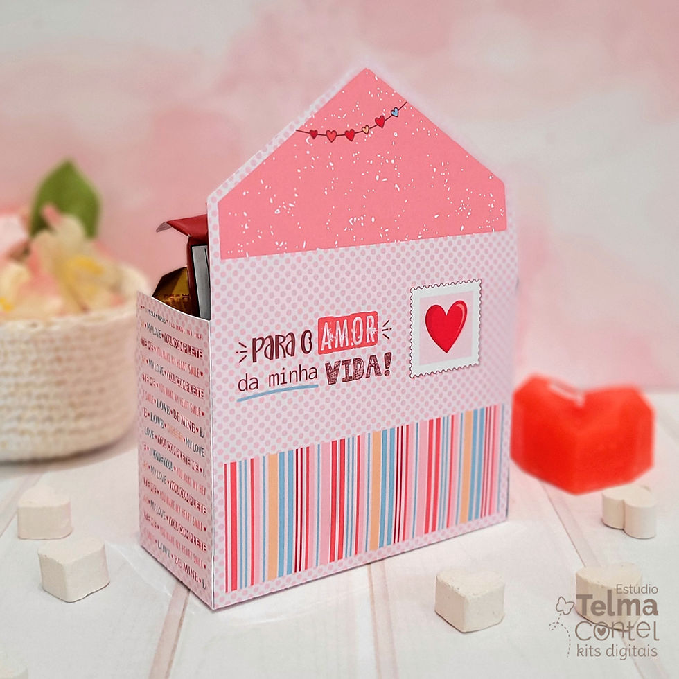 Miniatura: Kit Digital - Caixa Envelope - Namorados