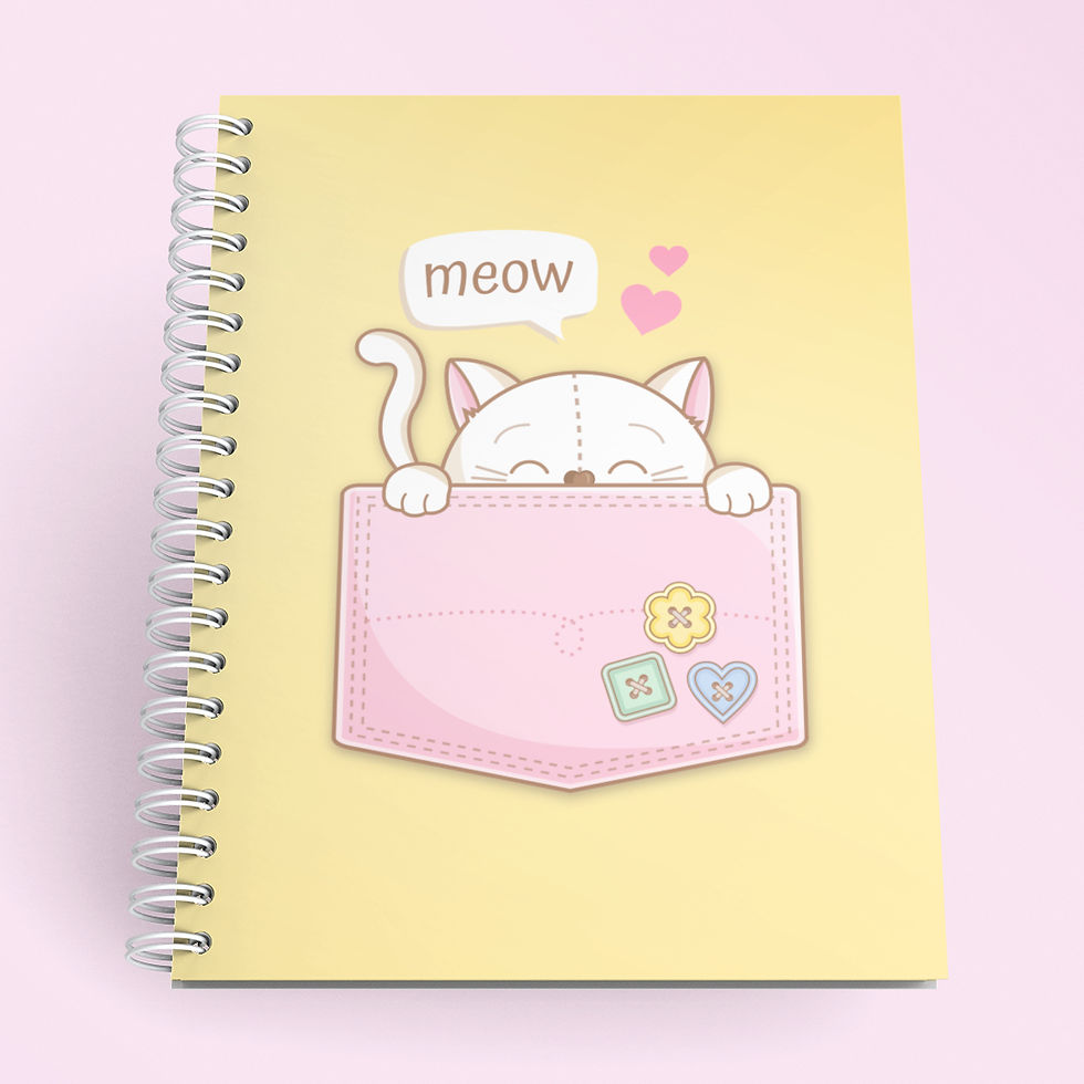 Miniatura: Kit - Somente capas - A5/A6/Colegial  (wire-o/espiral) - Gatinhos