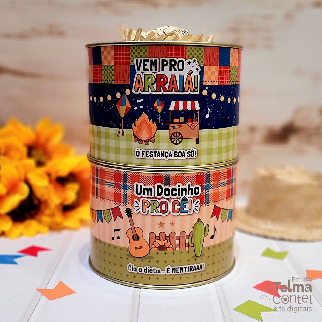 Kit Digital - Rótulo para tubolata - Festa Junina