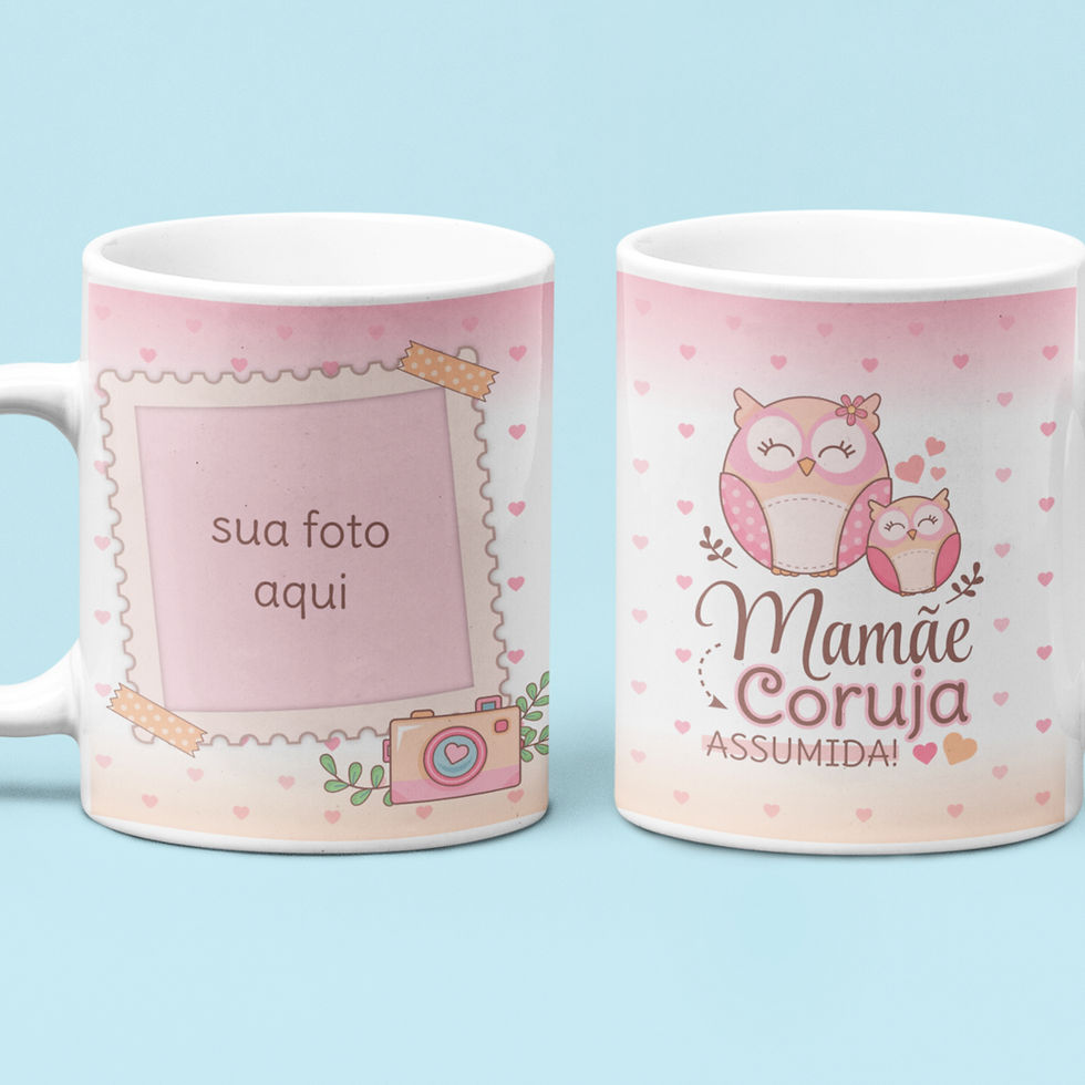 Miniatura: Arte Digital para Caneca - Mamãe Coruja - 2022