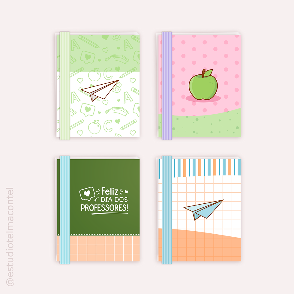 Miniatura: Kit Digital - capinha p/ bloquinho de notas (tipo post-it) 3 tam. - Professores