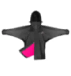 Equidry Shortie Black/Peacock Pink| Women's Oversized Short Waterproof Riding Ja