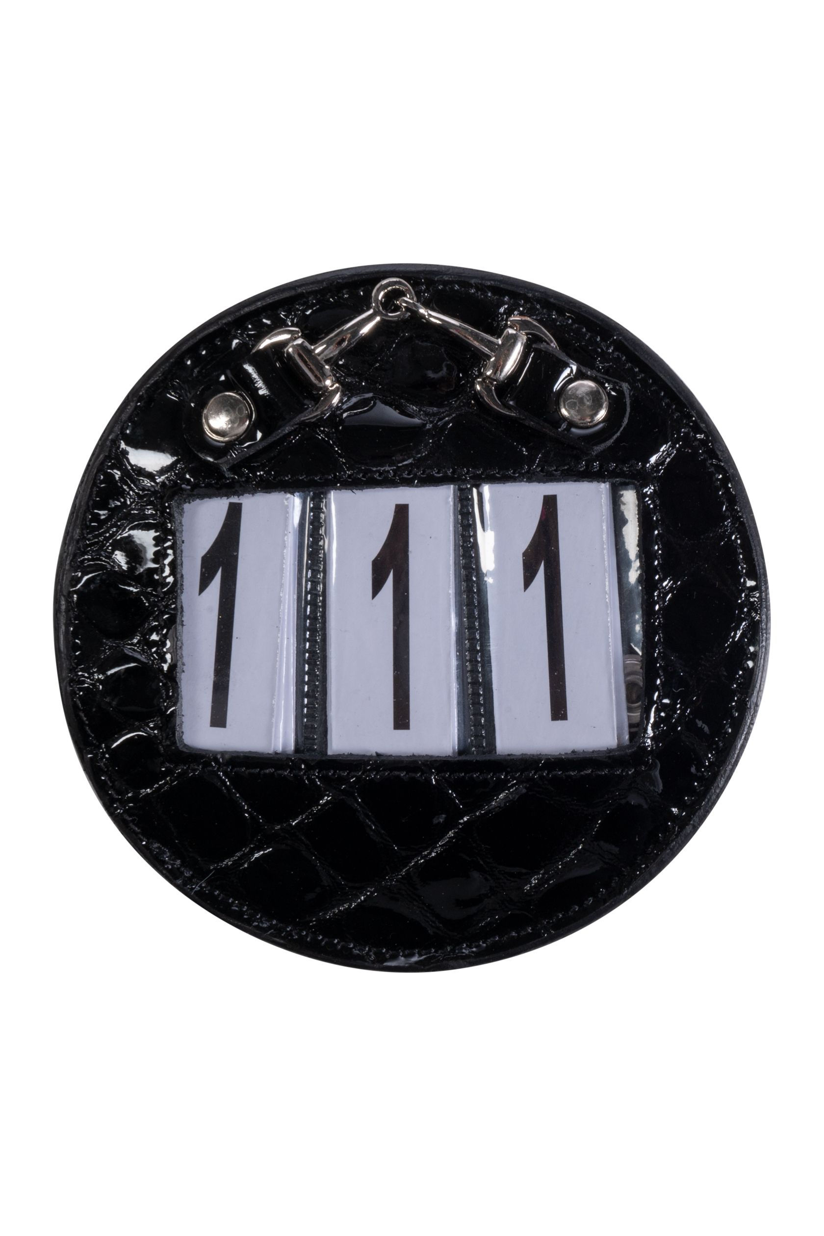 Competition Numbers-Croc patent leather Bit detail/pair