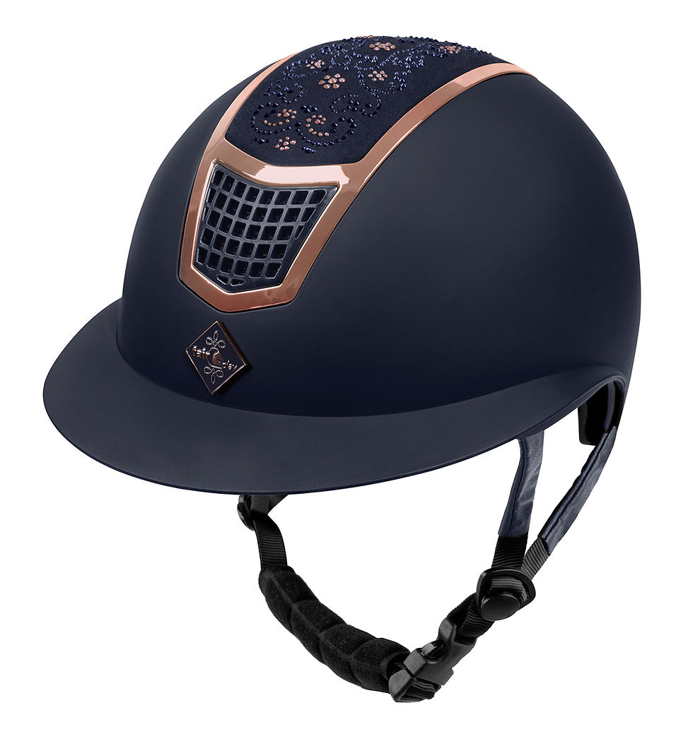 Thumbnail: FairPlay Quantinum Chic Rose Gold wide brim visor helmet