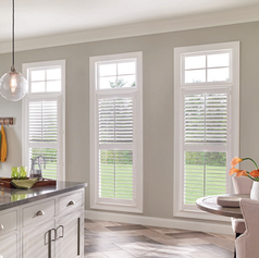 Interior Shutters in a kitchen.