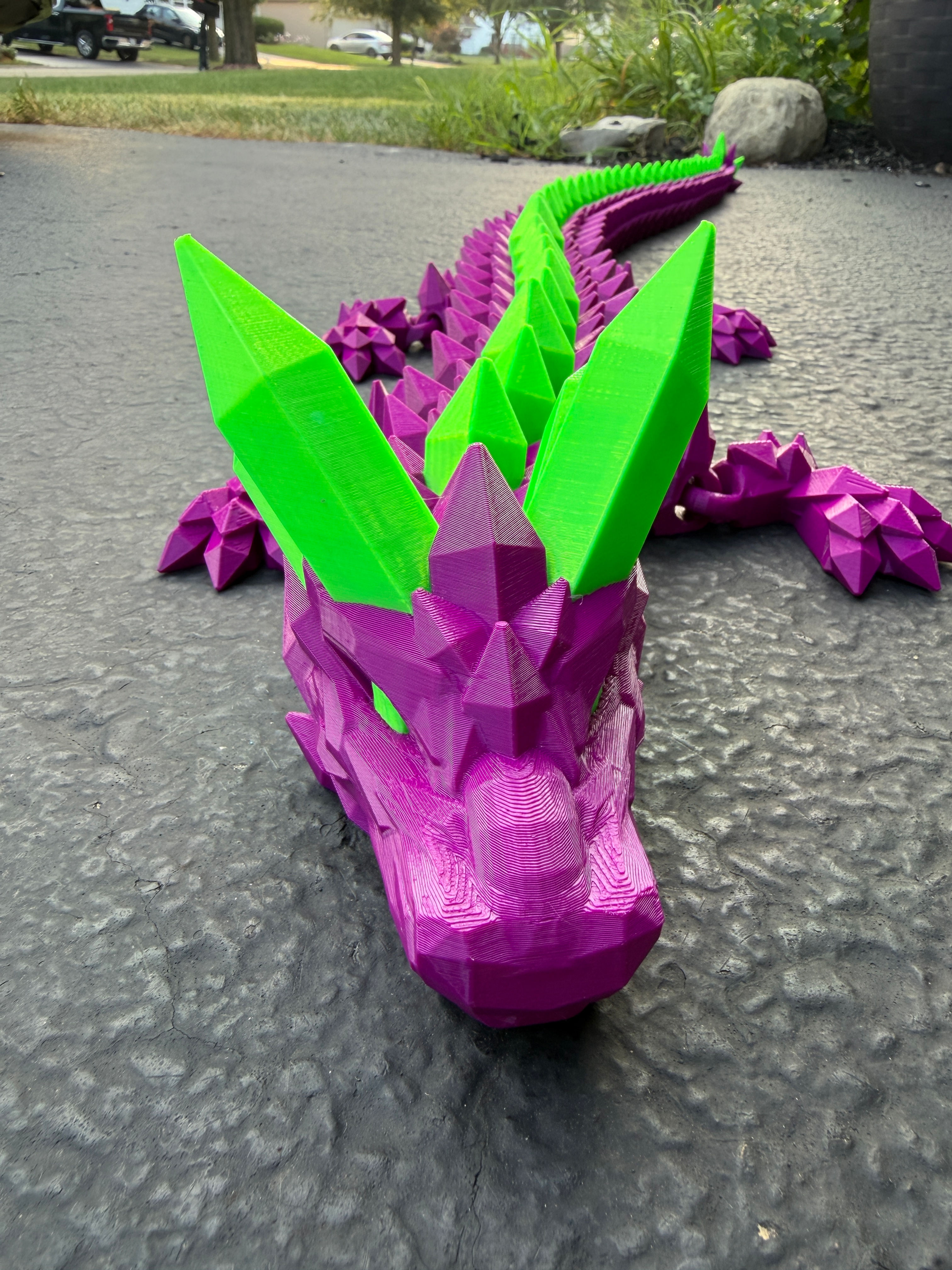 4 Foot Multicolor Crystal Dragon