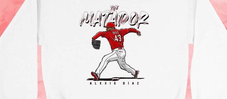 The Matador Alexis Diaz Cincinnati Reds baseball shirt
