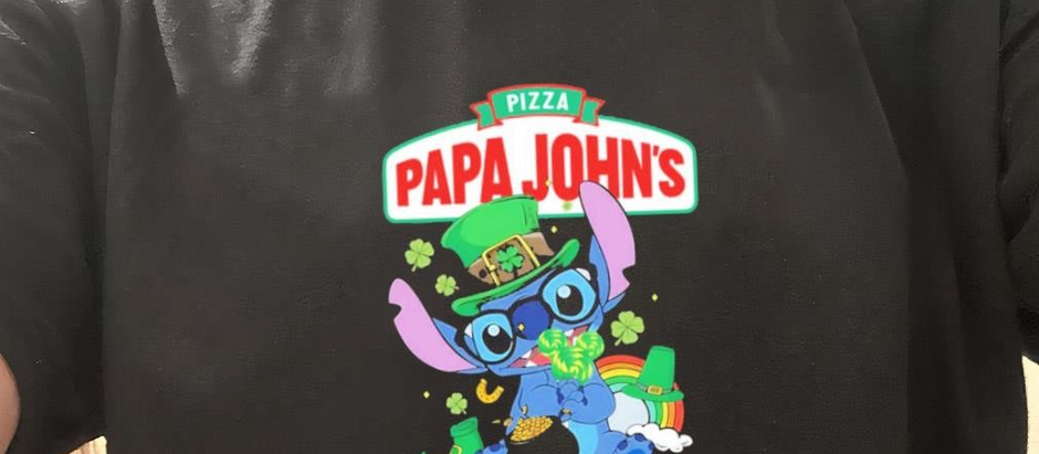 Official Stitch Papa John’s Pizza St. Patrick’s day shirt