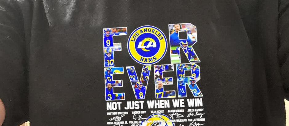 Official Forever Los Angeles Rams not just when we win thank you for the memories shirt