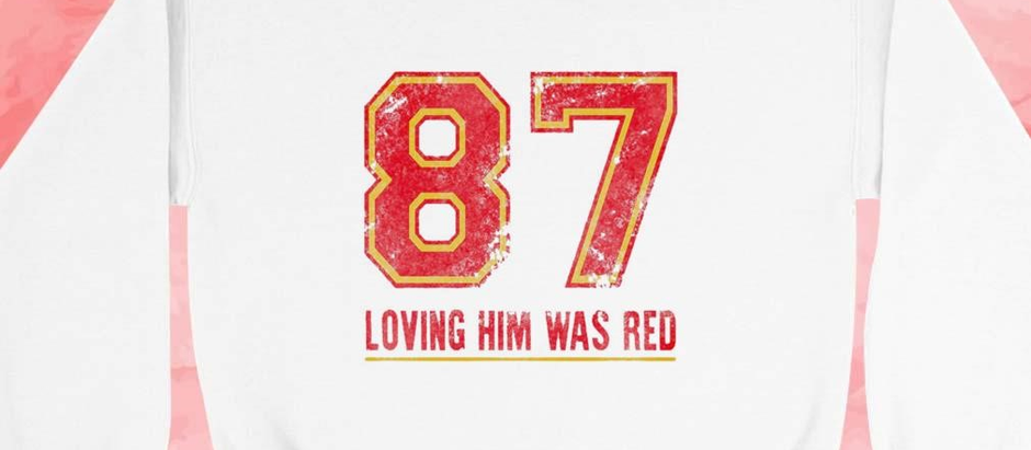 Official Travis Kelce no 87 loving him was red shirt