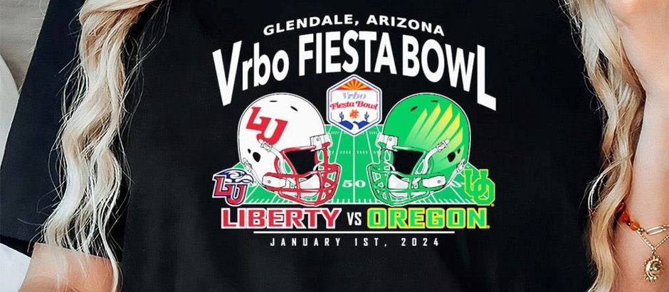 Oregon Ducks vs Liberty Flames 2024 Fiesta Bowl matchup shirt