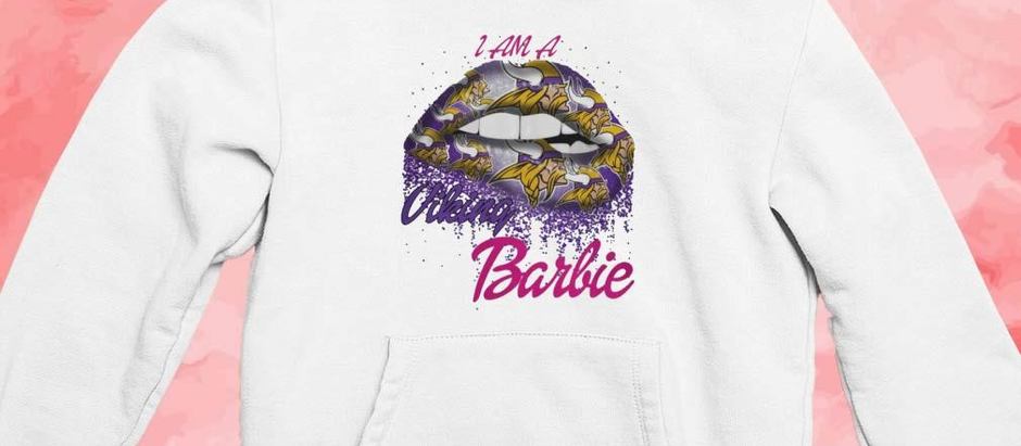 Official I am a Minnesota Vikings Barbie sexy lips shirt