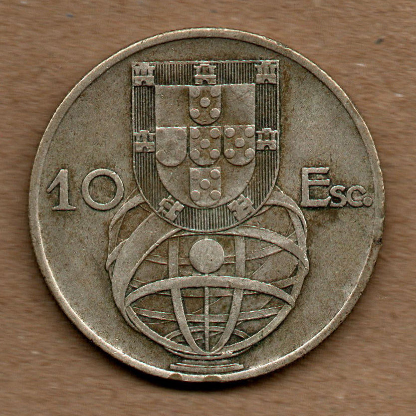 PORTUGAL 10 ESCUDOS 1955