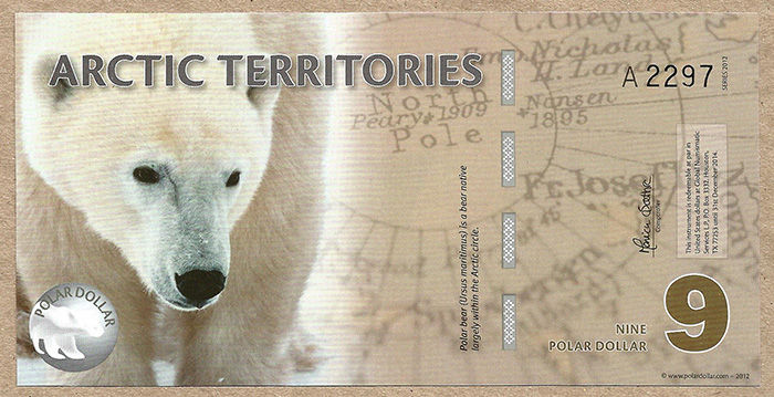 TERRITÓRIOS ÁRTICOS 9 POLAR DOLLARS