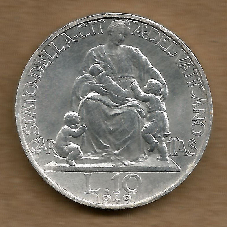 VATICANO 10 LIRE 1949