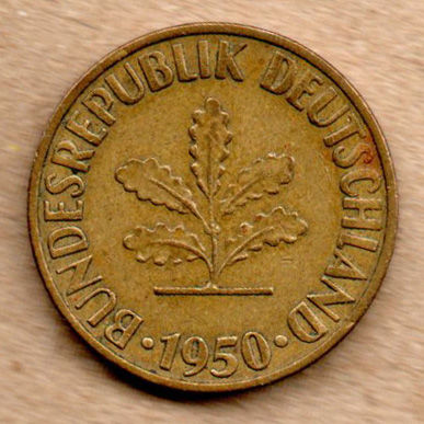 Miniatura: ALEMANHA FED. REP. 10 PFENNIG 1950F