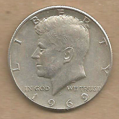 EUA KENNEDY HALF DOLLAR 1969D