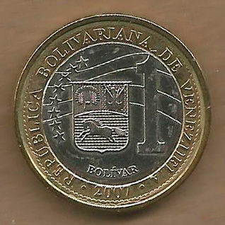 VENEZUELA 1 BOLÍVAR 2007