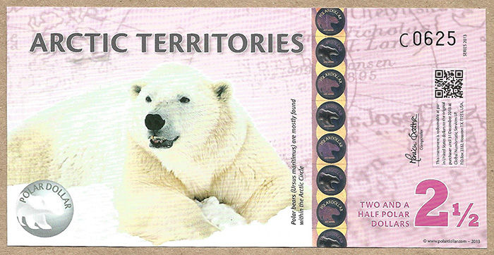 TERRITÓRIOS ÁRTICOS 2 1/2 POLAR DOLLARS