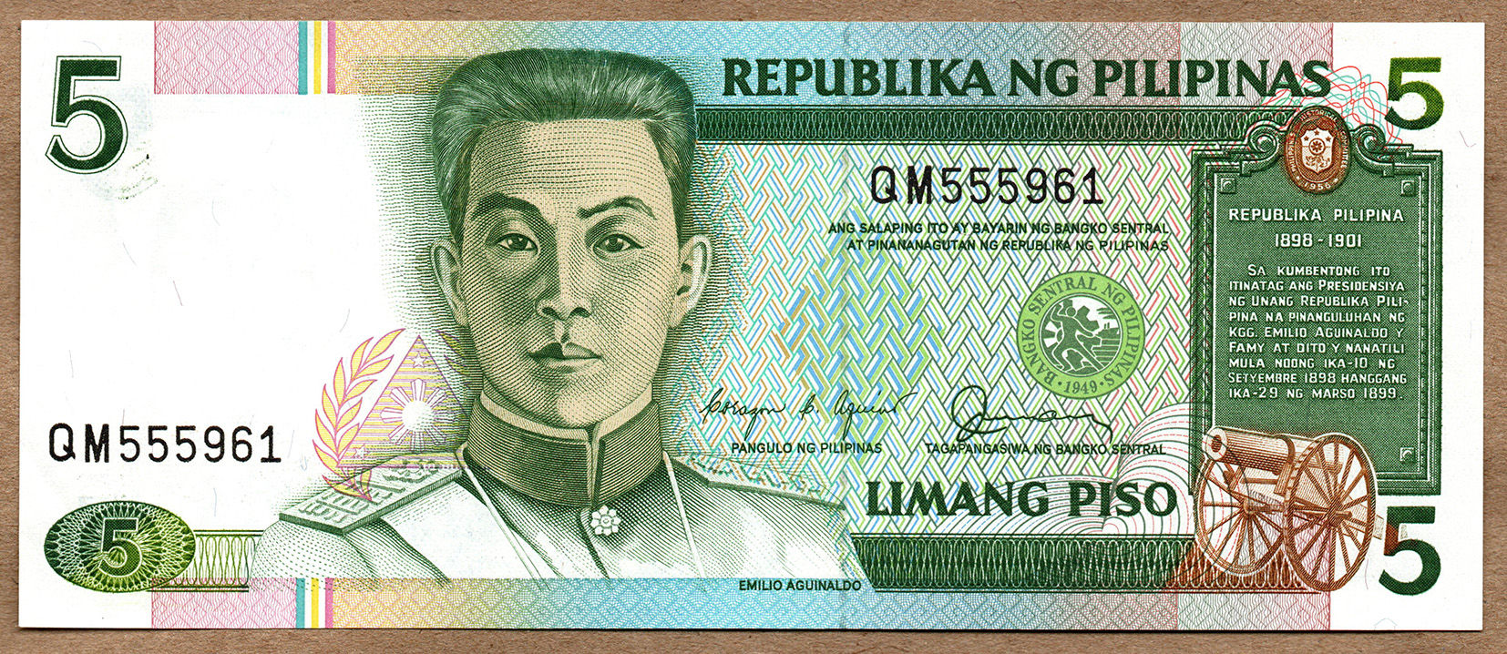 FILIPINAS 5 PISO PK 168b