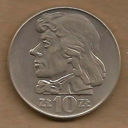 POLÔNIA 10 ZLOTYCH 1966