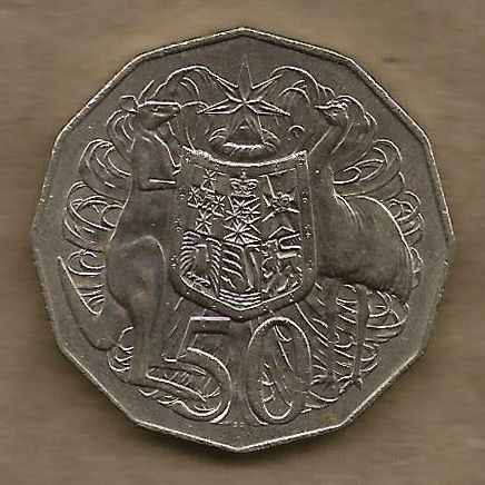AUSTRÁLIA 50 CENTS 1973