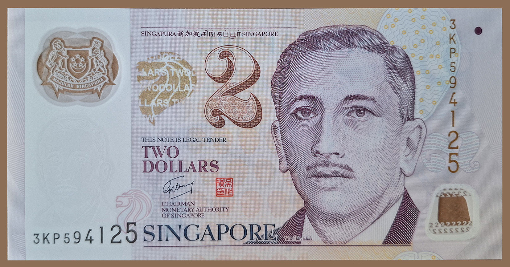 CINGAPURA 2 DOLLARS PK 46b