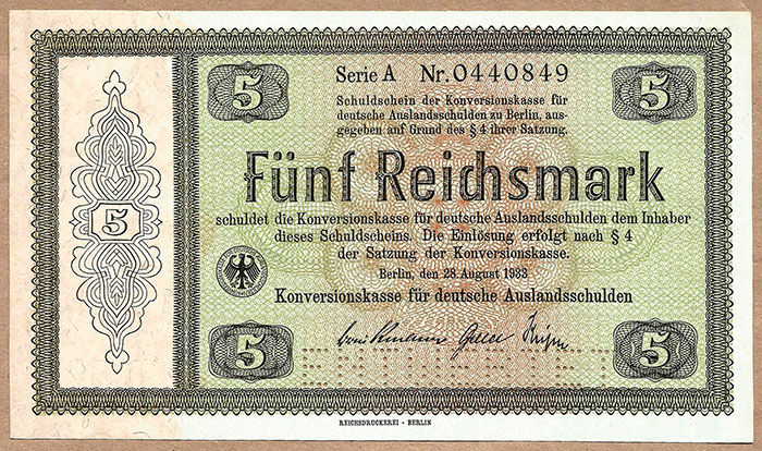 ALEMANHA III REICH 5 REICHSMARK PK 199