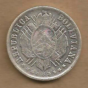 Thumbnail: BOLÍVIA 20 CENTAVOS 1882