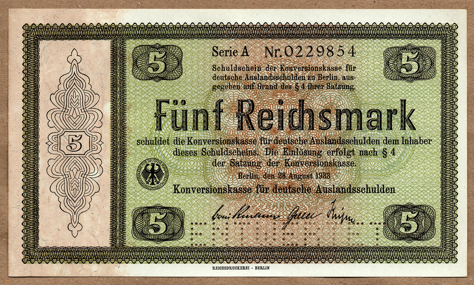 ALEMANHA III REICH 5 REICHSMARK PK 199
