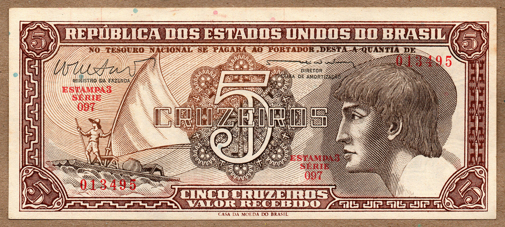 BRASIL 5 CRUZEIROS SÉRIE 097