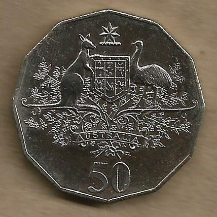 AUSTRÁLIA 50 CENTS 2001
