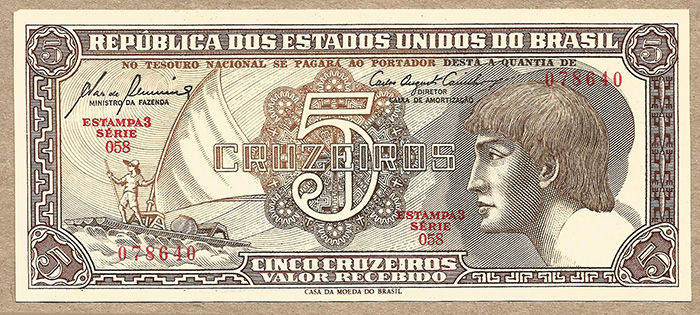 BRASIL 5 CRUZEIROS SÉRIE 058