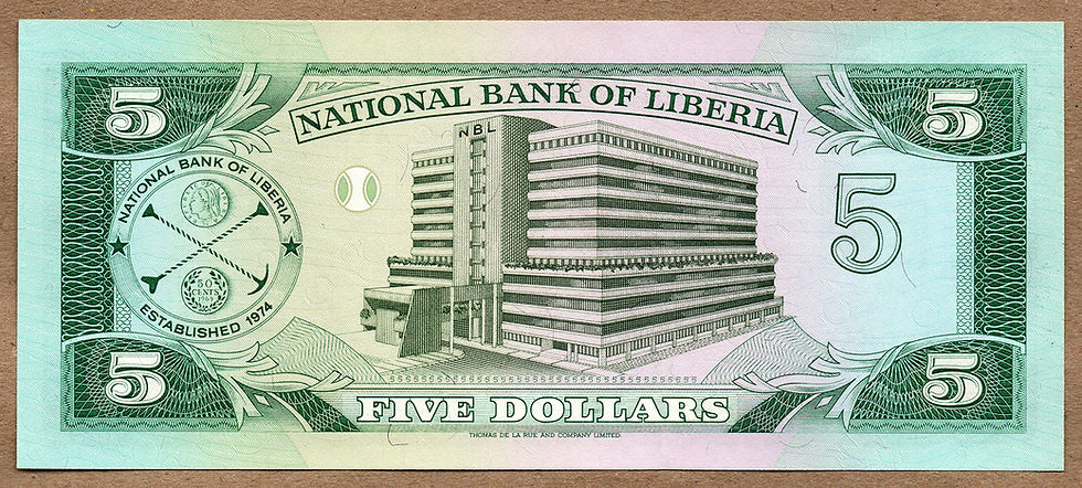 Miniatura: LIBÉRIA 5 DOLLARS PK 20a