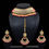 Thumbnail: Peach necklace set, earrings, and maang tikka