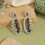 Thumbnail: Elegant black and white drop earrings