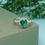 Thumbnail: Heart-shaped green gem ring