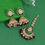 Thumbnail: Green and gold earrings, maang tikka
