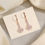 Thumbnail: Elegant rose gold earrings with cubic zirconia