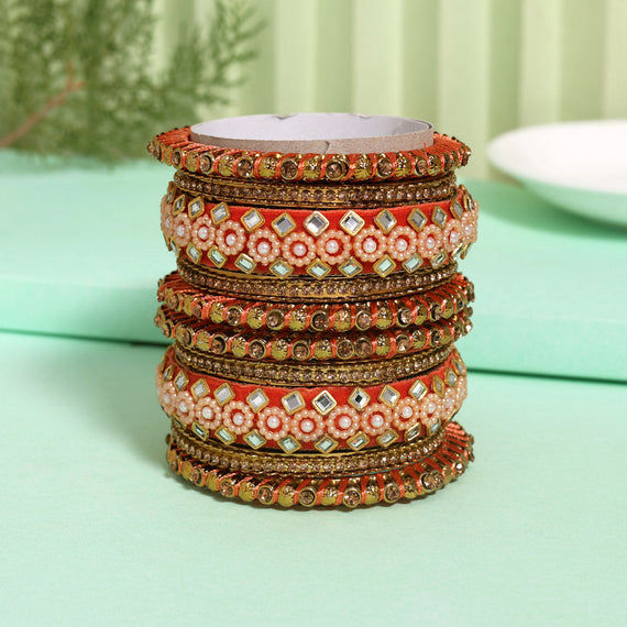 Red and gold bangles