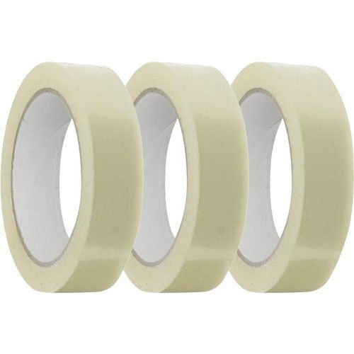 Three rolls of 1 inch transparent cello packaging tape