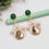 Thumbnail: Elegant gold earrings with pearls and stones