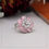 Thumbnail: Pink flower ring with sparkling stones
