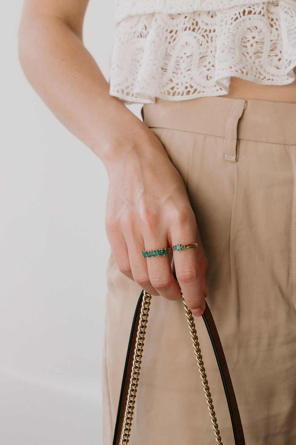 Thumbnail: Trilogy Emerald Ring